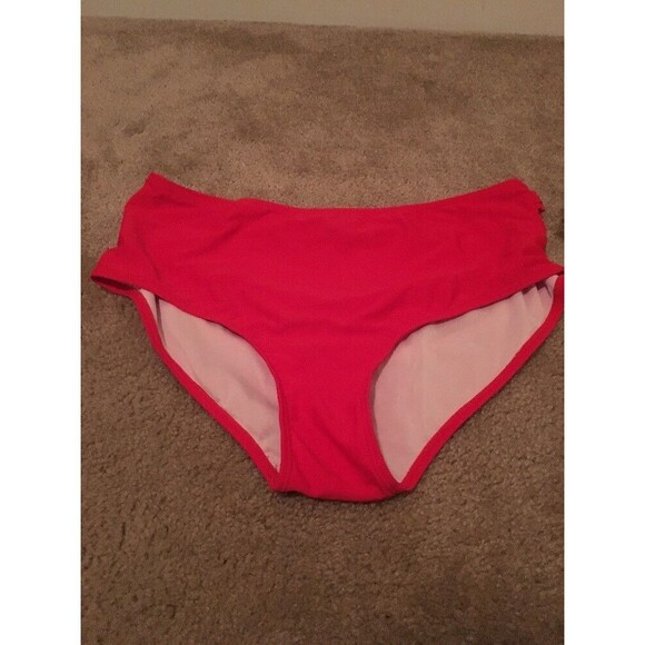 C APPAREL Women’s Swim Bikini Bottom 1 Piece Size XL Red - Picture 1 of 5